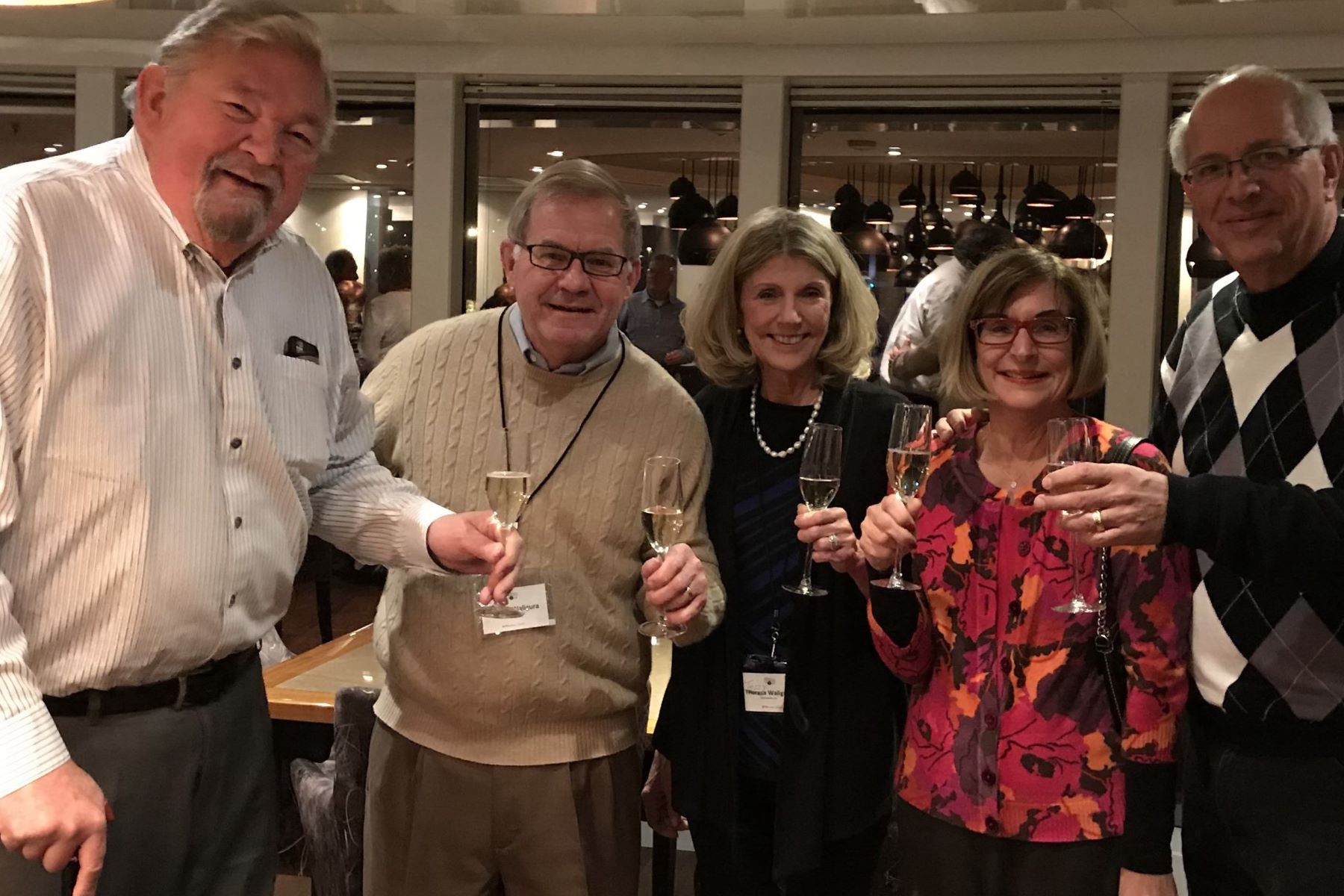 Amista Proprietor Mike Toasting Club Members on Danube Wine Cruise