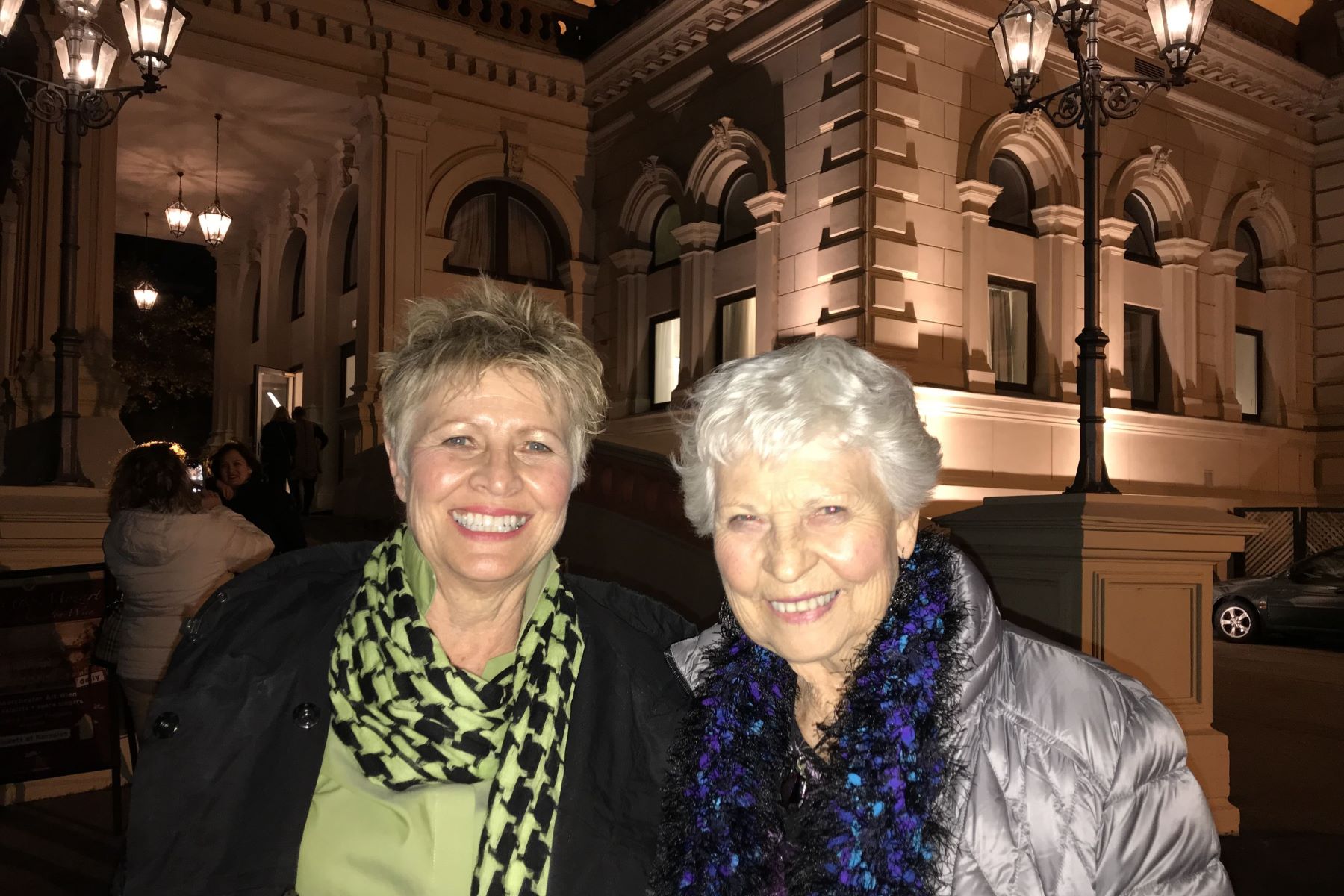 Amista Proprietor Vicky with her Mom in Vienna during Danube Wine Cruise