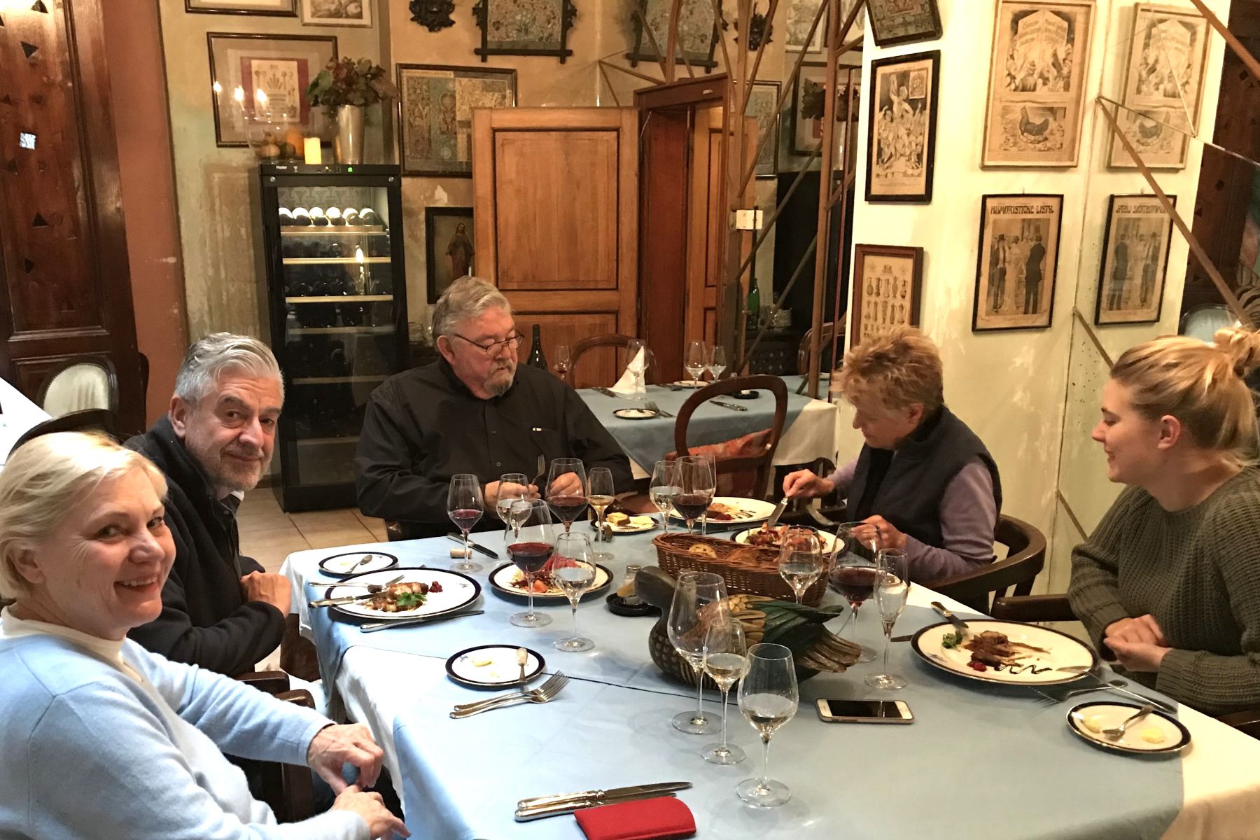 Amista Proprietors Mike and Vicky with Friends in Prague after Danube Wine Cruise