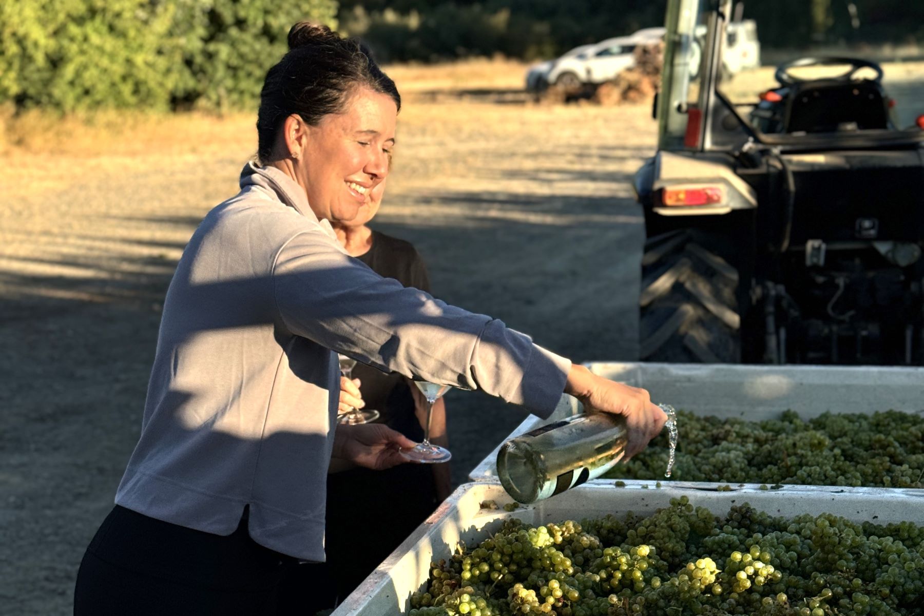 Amista Vineyards Blessing of the Grapes at First Organic Harvest