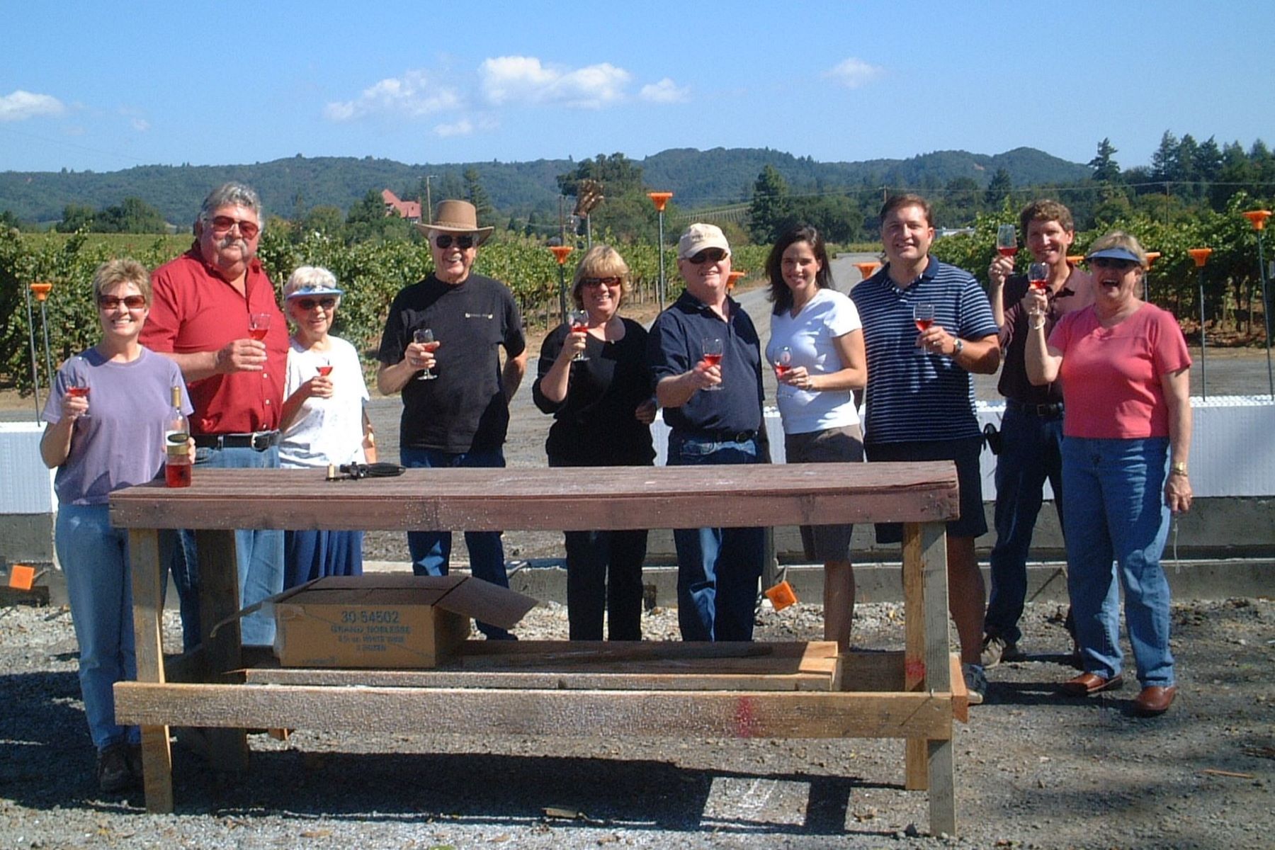 Amista Vintage Partner Toast at Construction Site of Amista Tasting Room