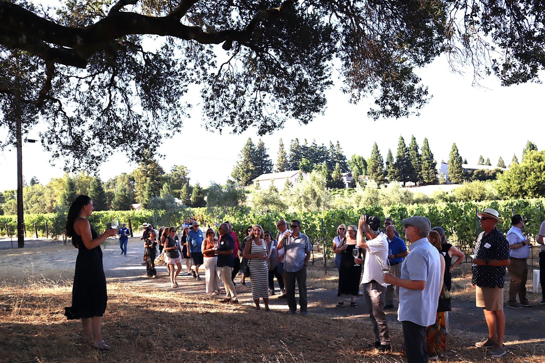 Amista Winemaker Ashley Leading a Vineyard Tour