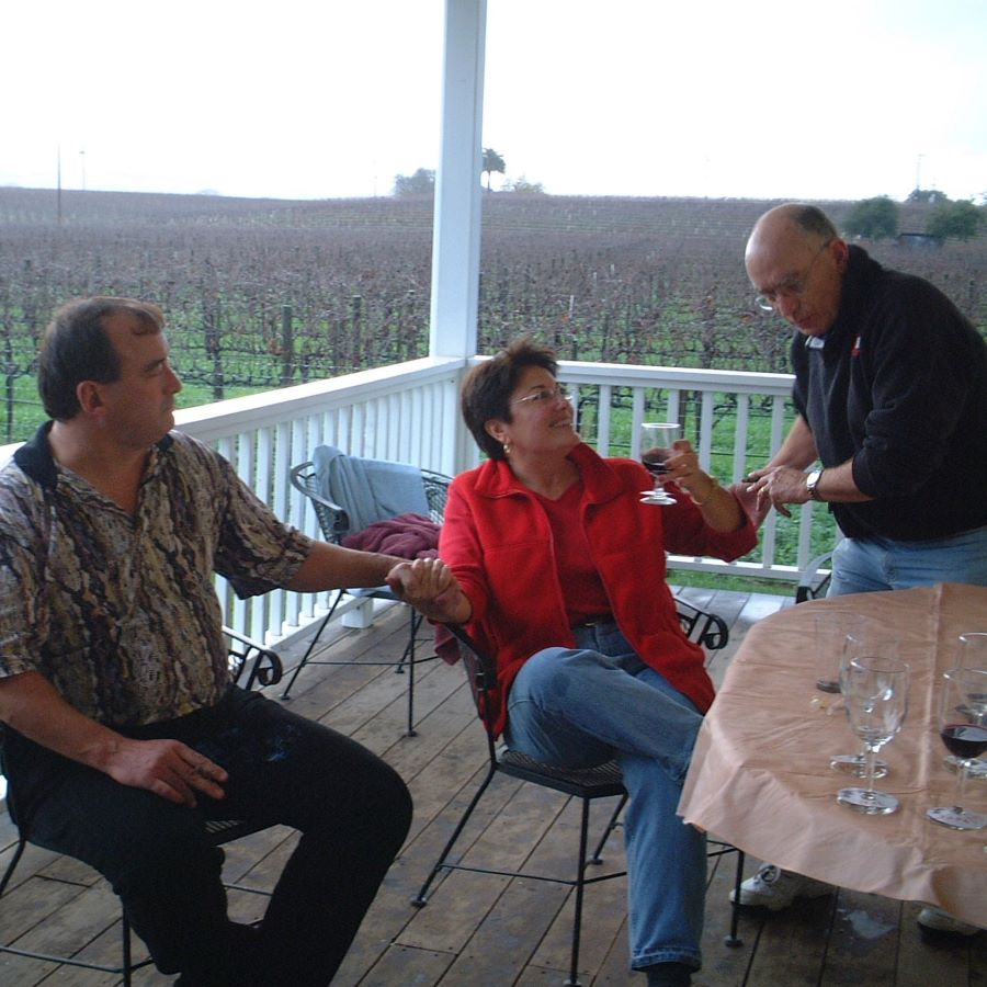 Rainy Day Garage Syrah Bottling Party Amista Vineyards