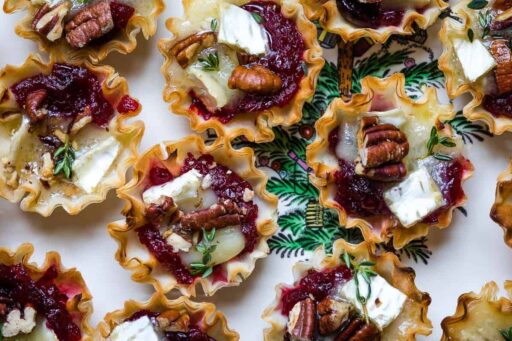 Quick Cranberry Brie Phyllo Cups