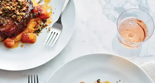 Brian’s Favorite, Mustard-Roasted Pork Loin with Squash Polenta