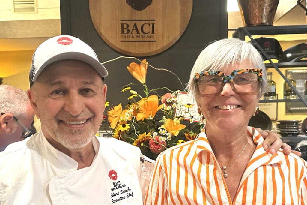 Shari and Lisbeth Owners at Baci Cafe in Healdsburg
